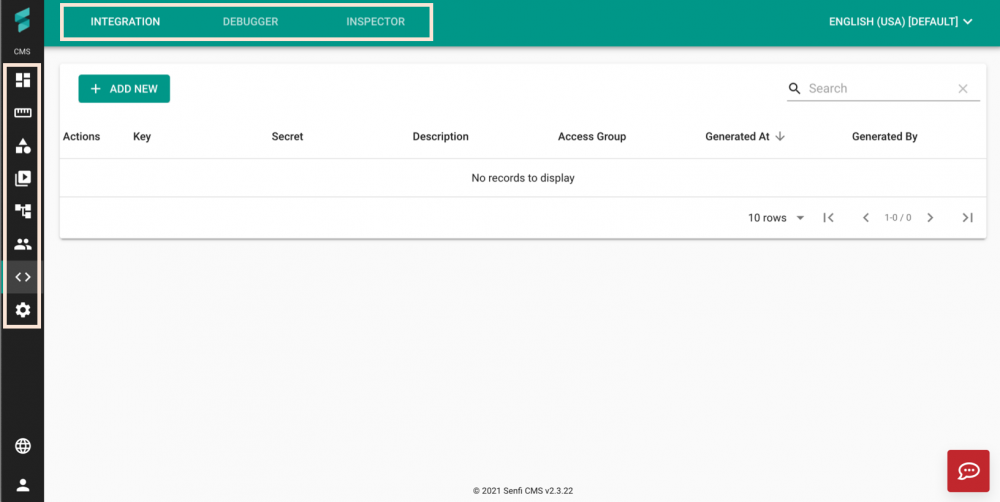 V2/CMS Tutorial/Getting Started/UI Navigation - Senfi Docs